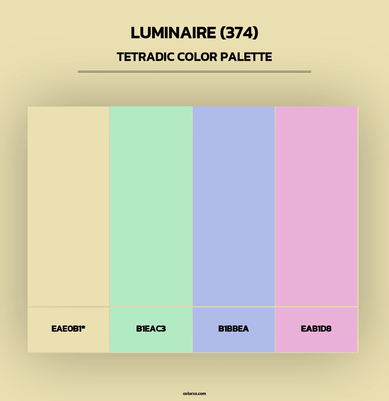 Luminaire (374) - Tetradic Color Palette