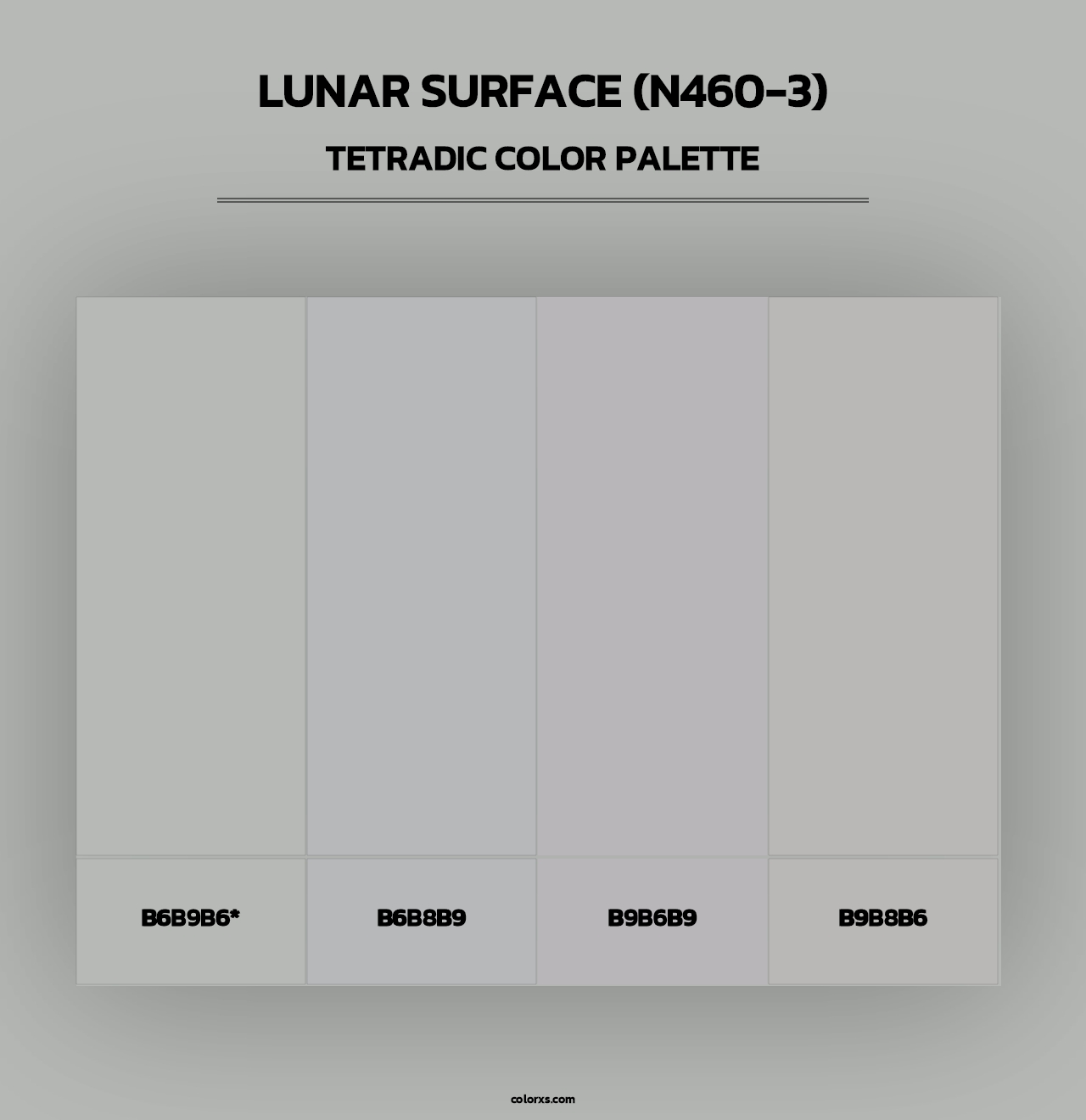 Lunar Surface (N460-3) - Tetradic Color Palette