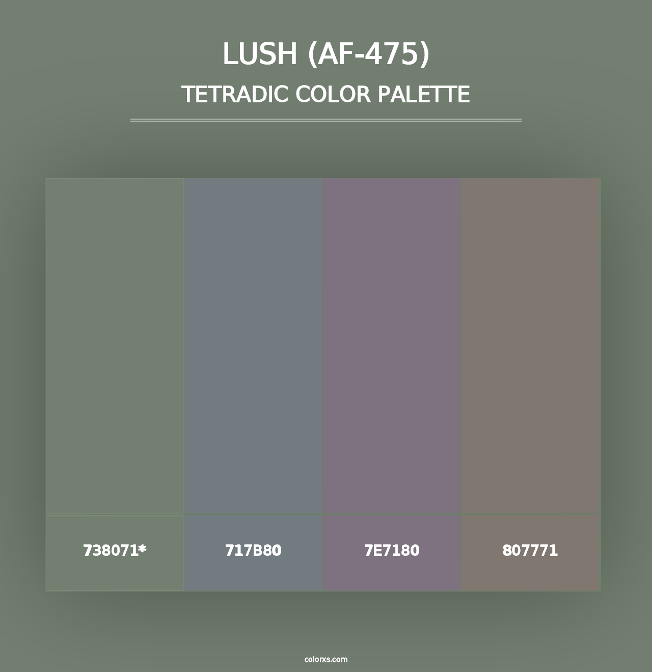 Lush (AF-475) - Tetradic Color Palette