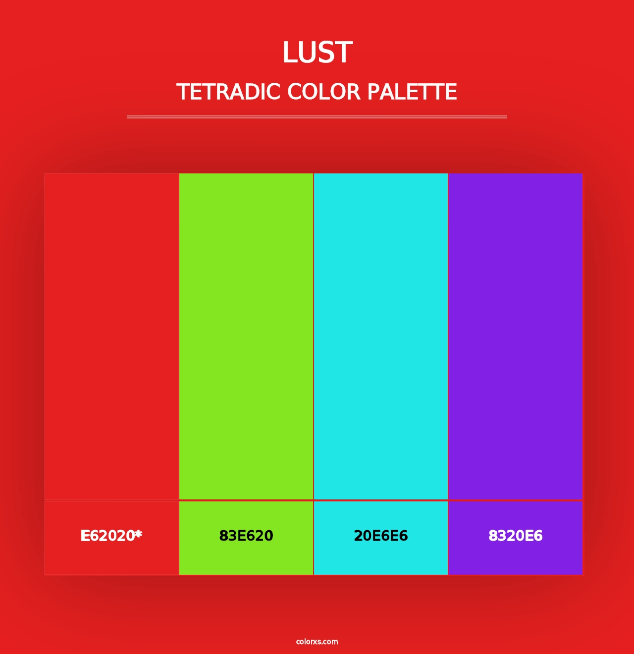 Lust - Tetradic Color Palette