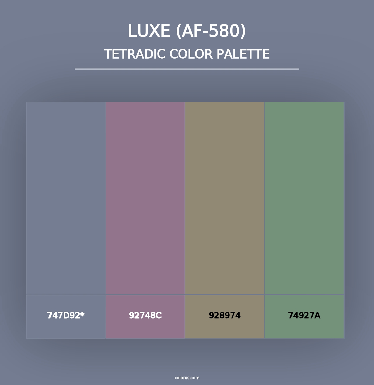 Luxe (AF-580) - Tetradic Color Palette