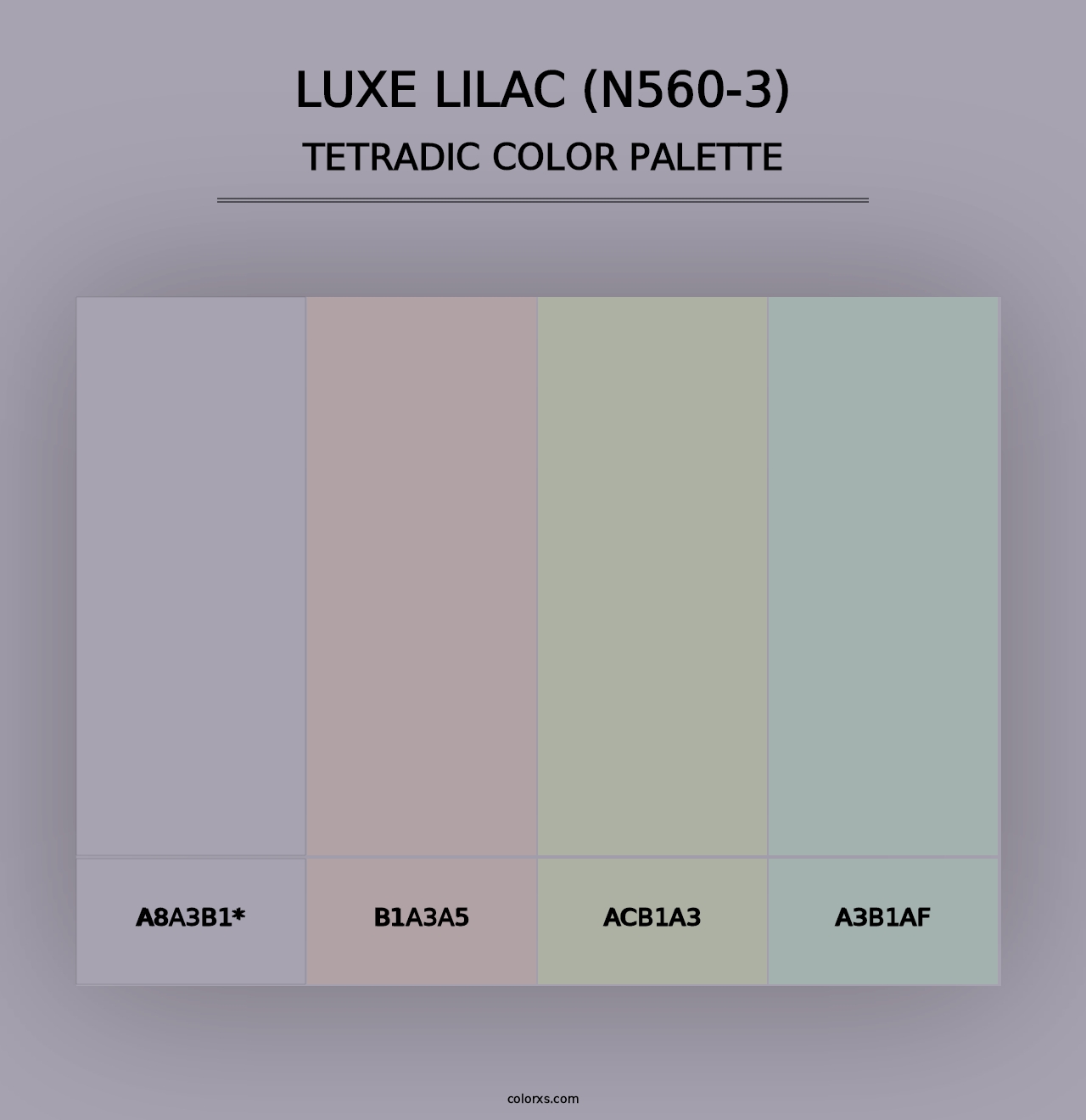 Luxe Lilac (N560-3) - Tetradic Color Palette