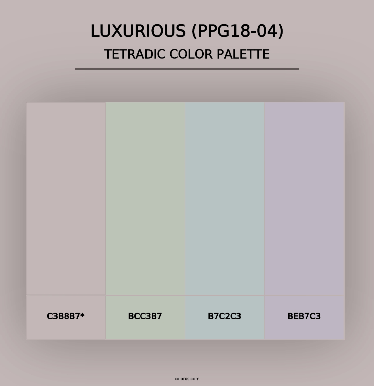 Luxurious (PPG18-04) - Tetradic Color Palette