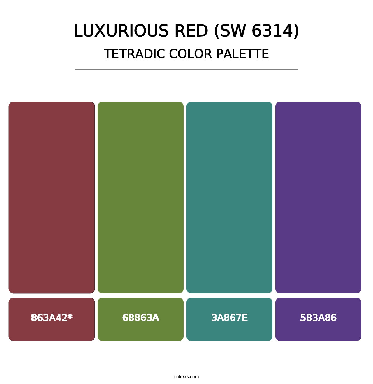 Luxurious Red (SW 6314) - Tetradic Color Palette