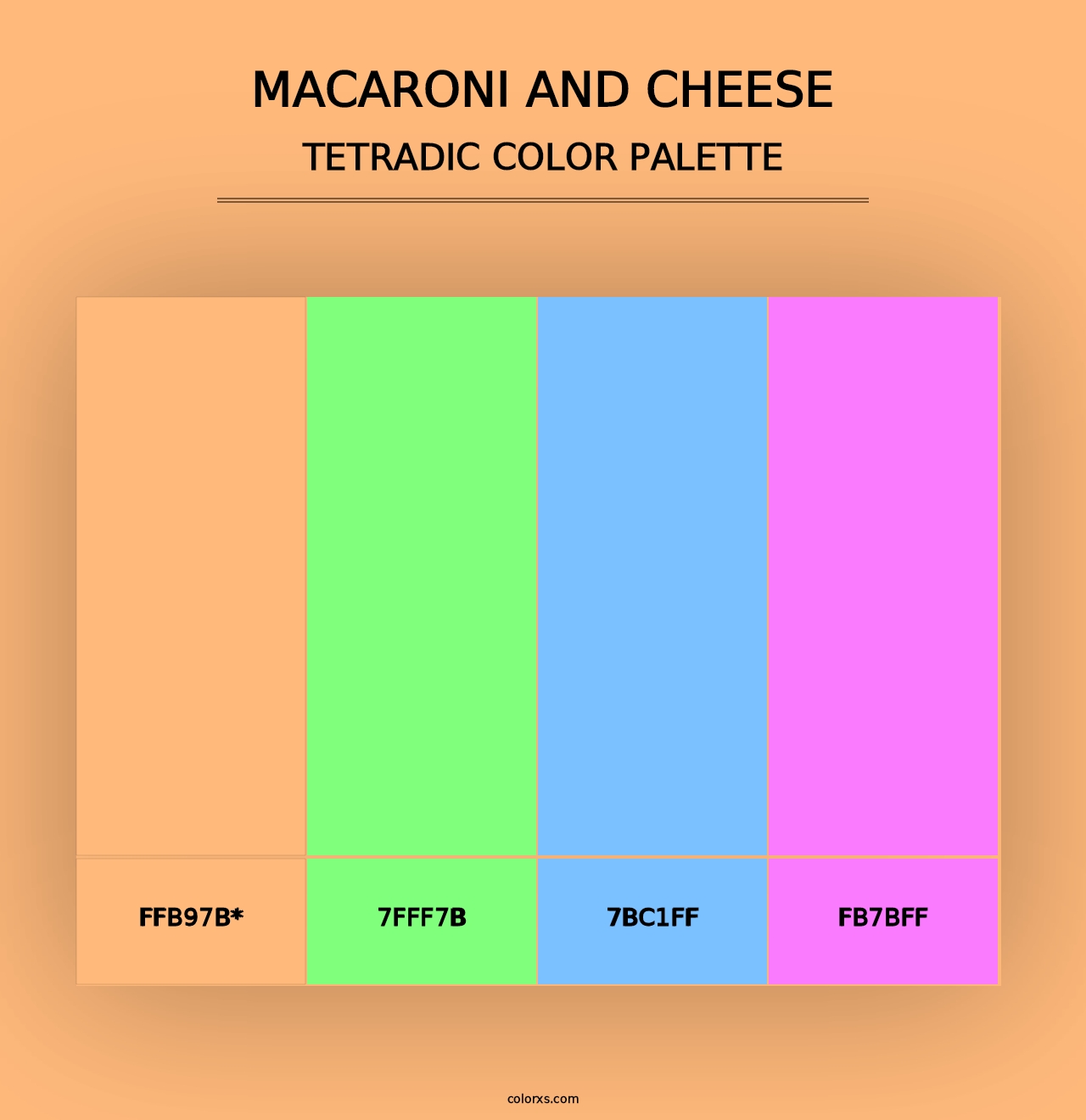 Macaroni and Cheese - Tetradic Color Palette