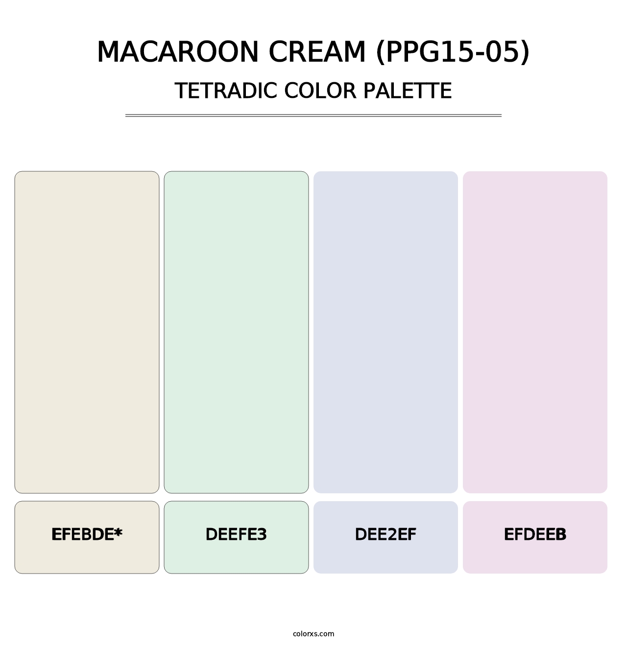 Macaroon Cream (PPG15-05) - Tetradic Color Palette