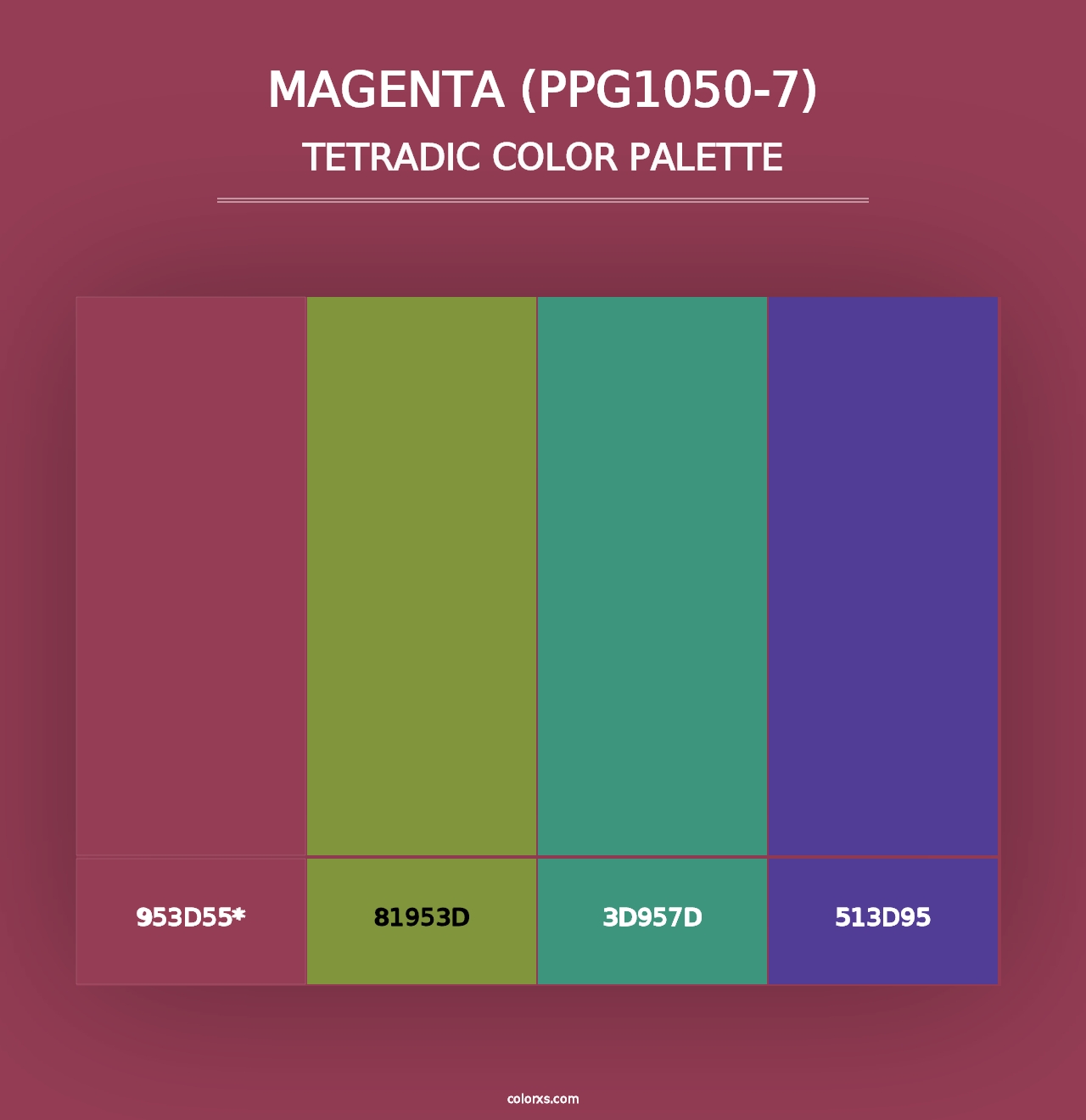 Magenta (PPG1050-7) - Tetradic Color Palette