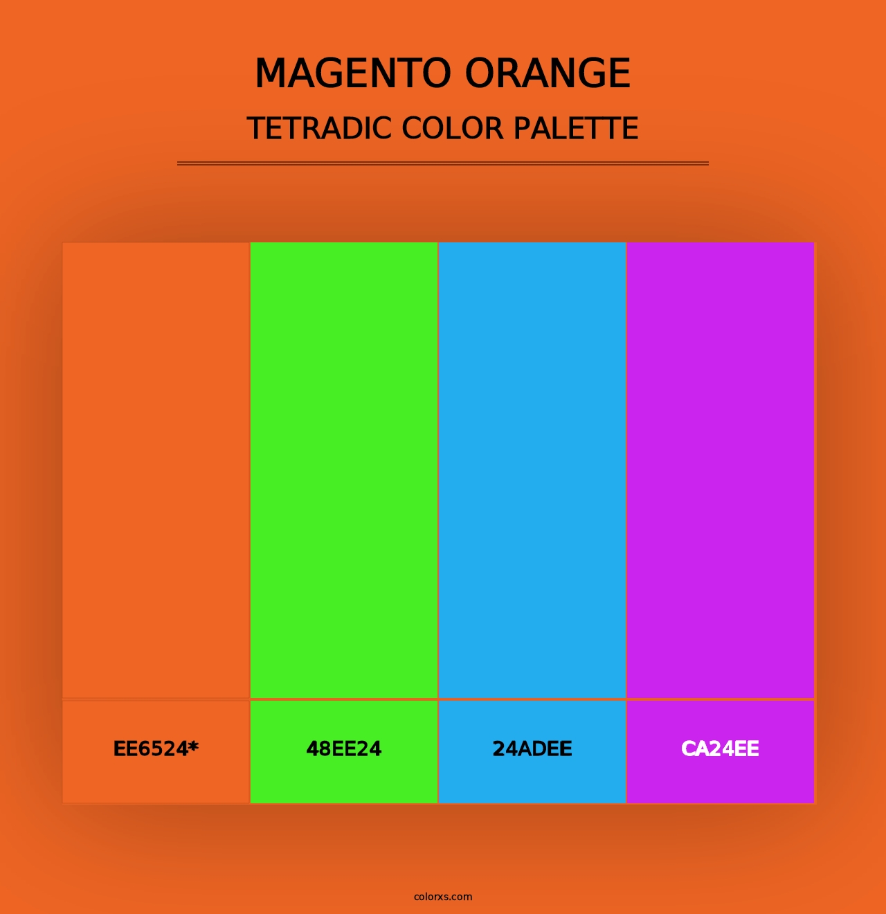 Magento Orange - Tetradic Color Palette