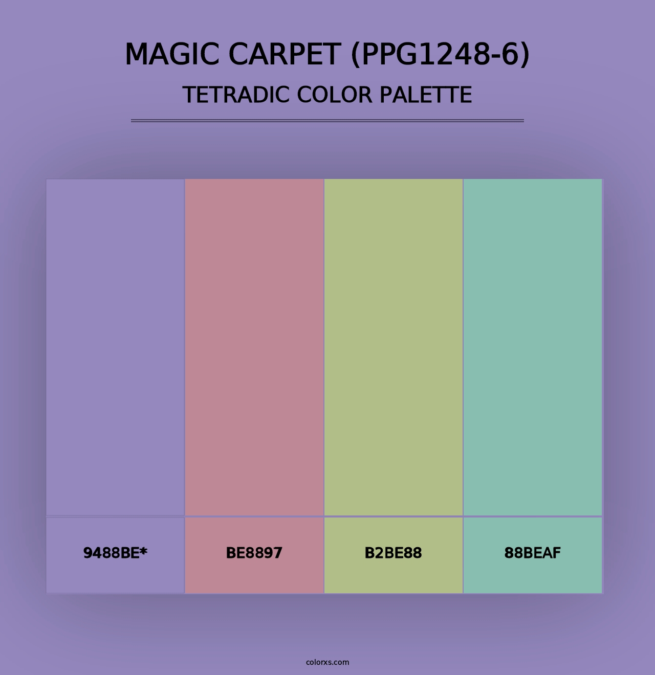 Magic Carpet (PPG1248-6) - Tetradic Color Palette