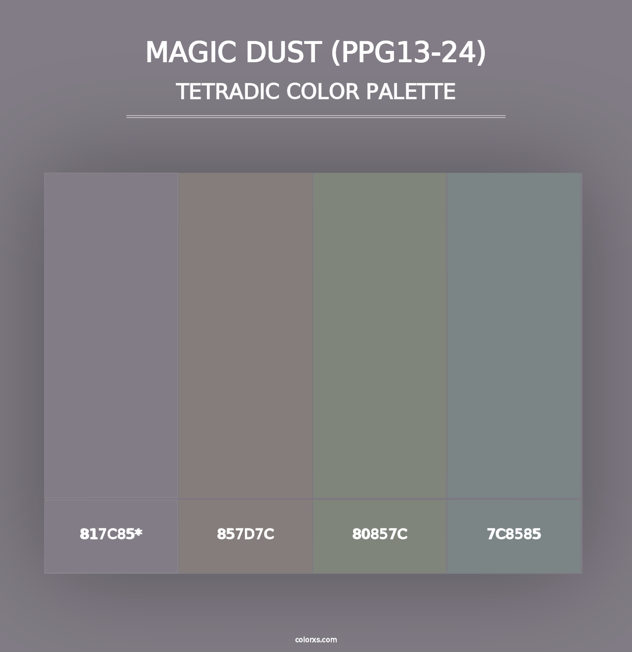 Magic Dust (PPG13-24) - Tetradic Color Palette