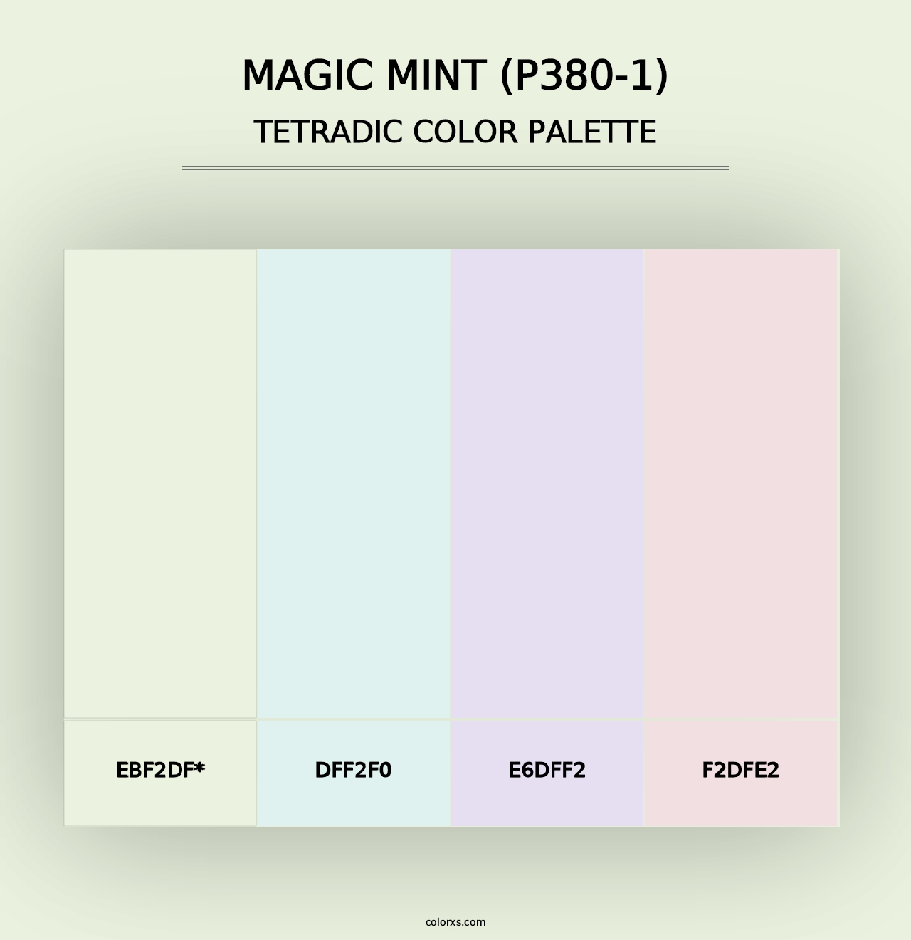 Magic Mint (P380-1) - Tetradic Color Palette