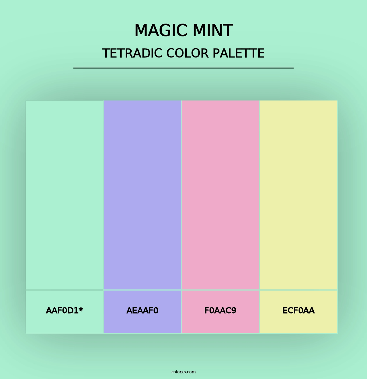 Magic Mint - Tetradic Color Palette