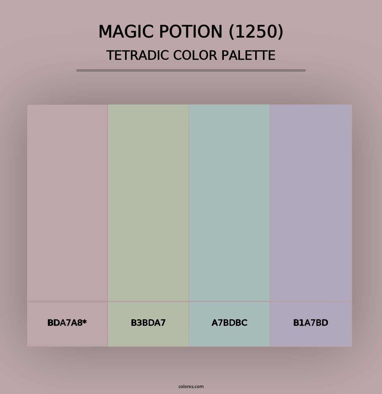 Magic Potion (1250) - Tetradic Color Palette