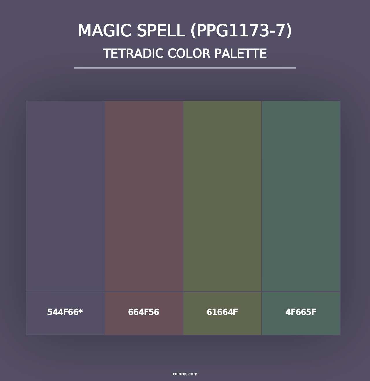 Magic Spell (PPG1173-7) - Tetradic Color Palette