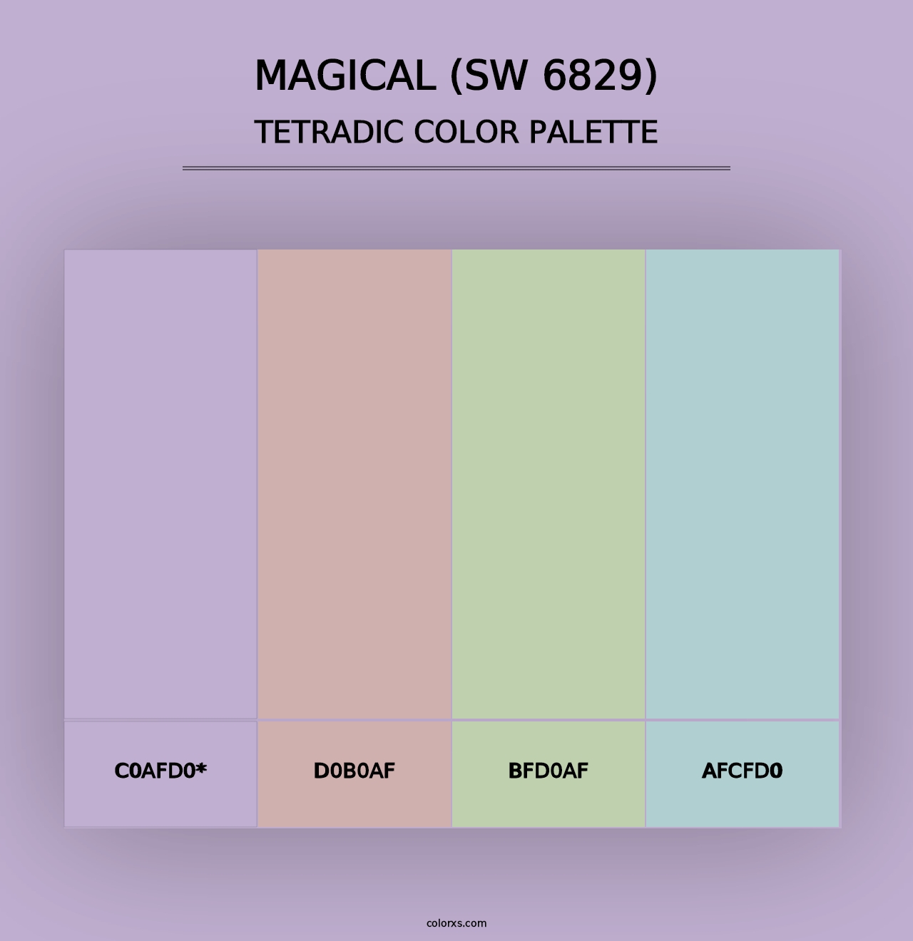 Magical (SW 6829) - Tetradic Color Palette