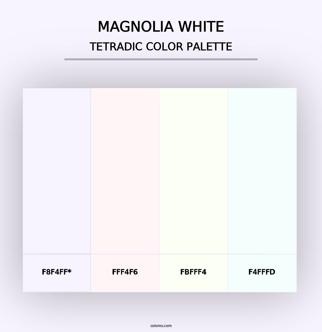 Magnolia White - Tetradic Color Palette