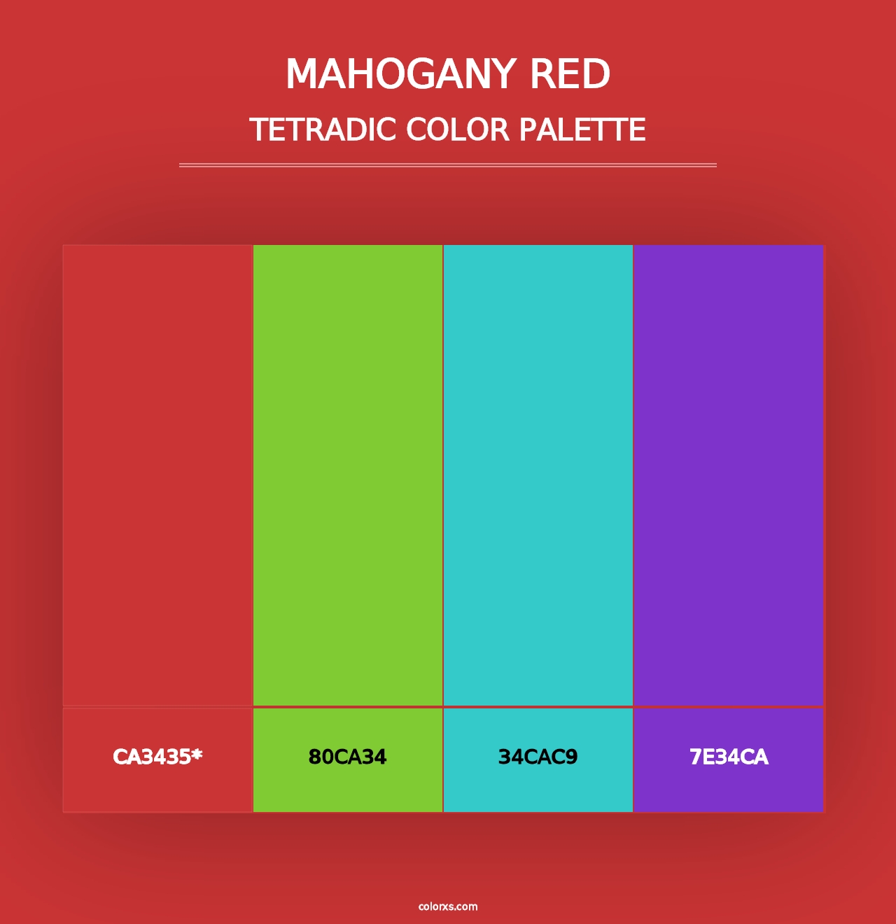 Mahogany Red - Tetradic Color Palette