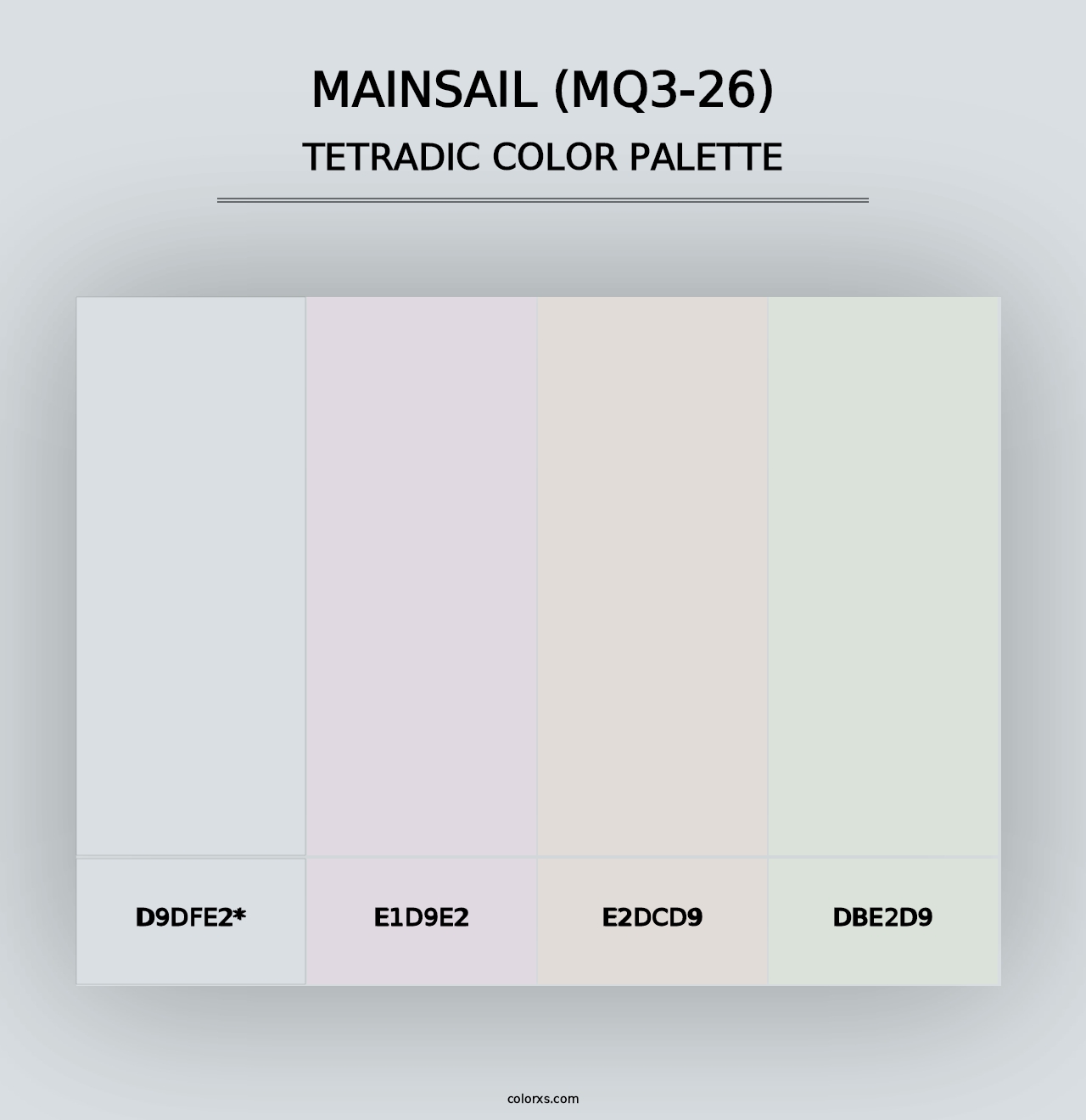 Mainsail (MQ3-26) - Tetradic Color Palette