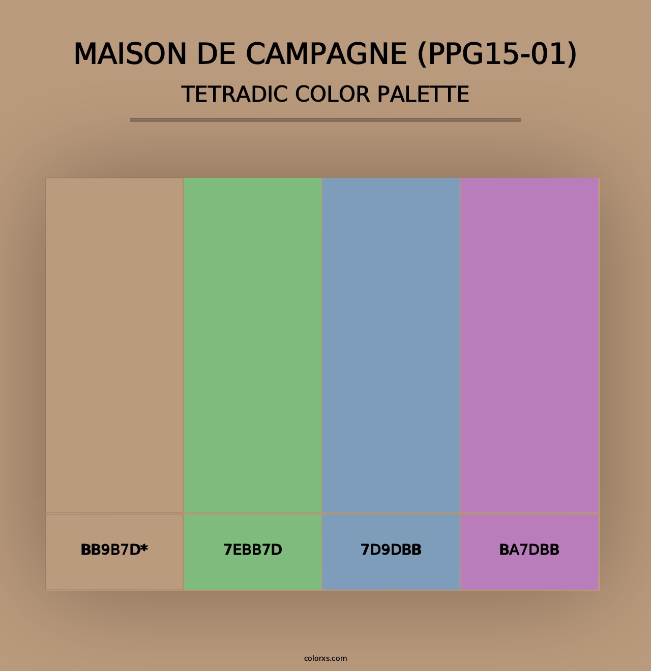 Maison De Campagne (PPG15-01) - Tetradic Color Palette