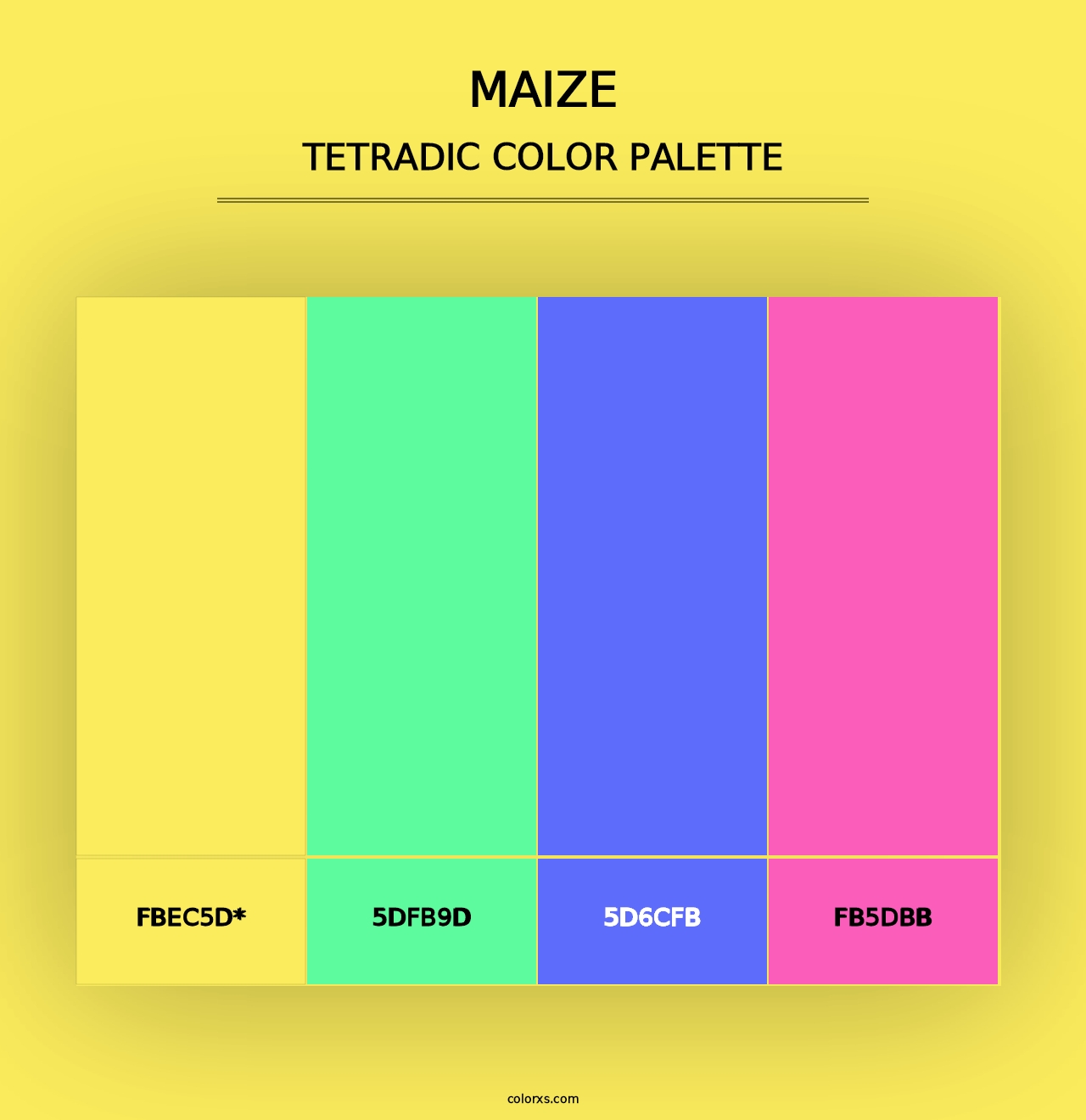 Maize - Tetradic Color Palette