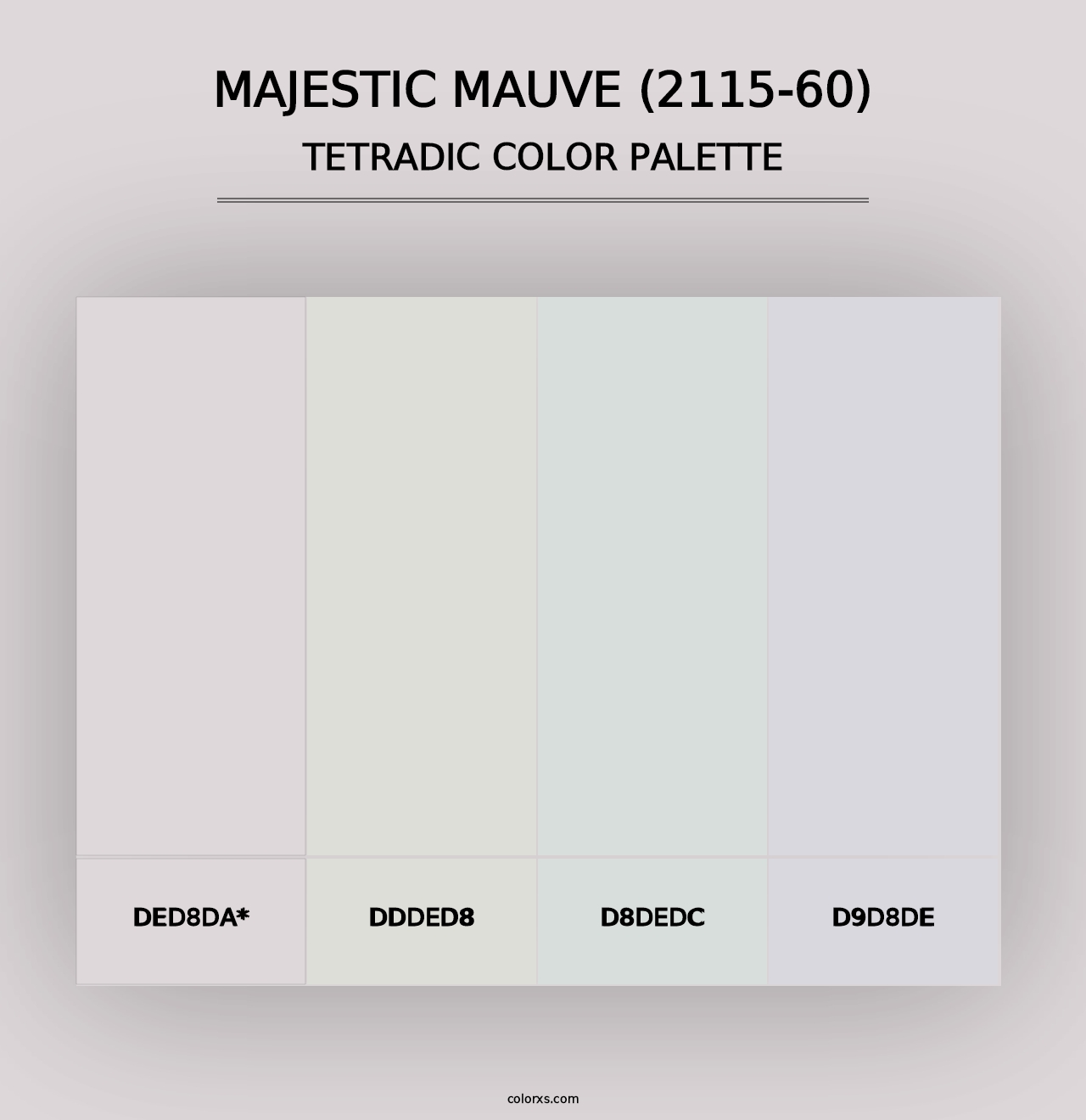 Majestic Mauve (2115-60) - Tetradic Color Palette