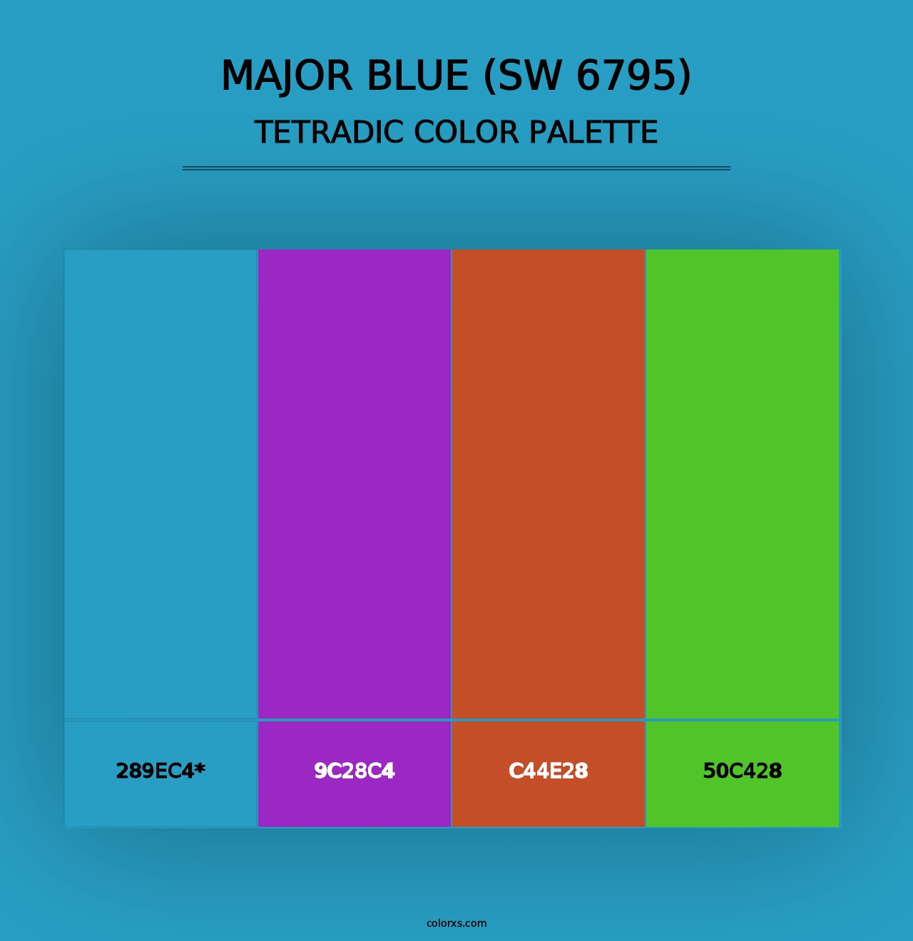 Major Blue (SW 6795) - Tetradic Color Palette