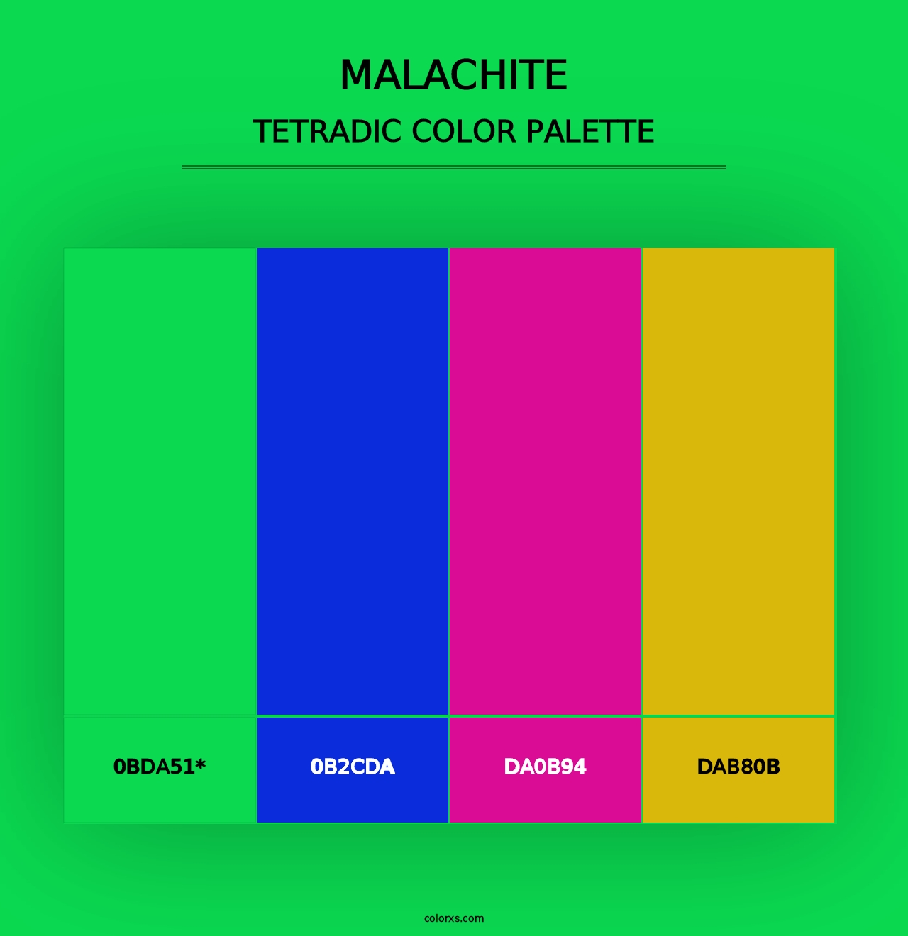 Malachite - Tetradic Color Palette