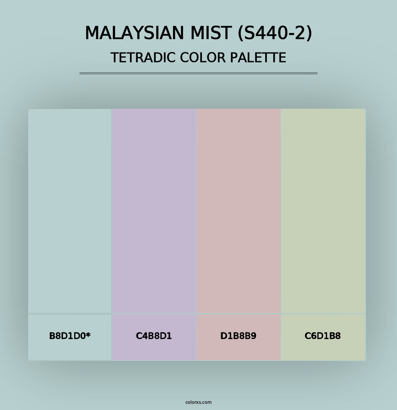 Malaysian Mist (S440-2) - Tetradic Color Palette