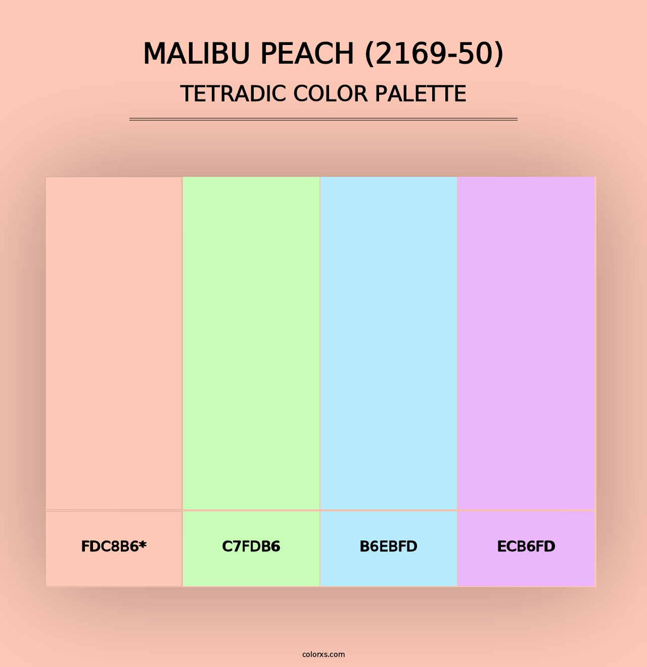 Malibu Peach (2169-50) - Tetradic Color Palette