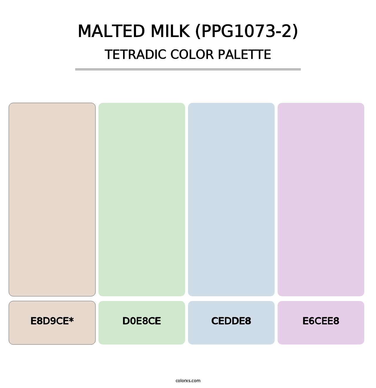 Malted Milk (PPG1073-2) - Tetradic Color Palette