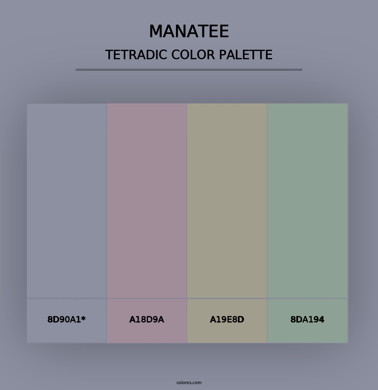 Manatee - Tetradic Color Palette