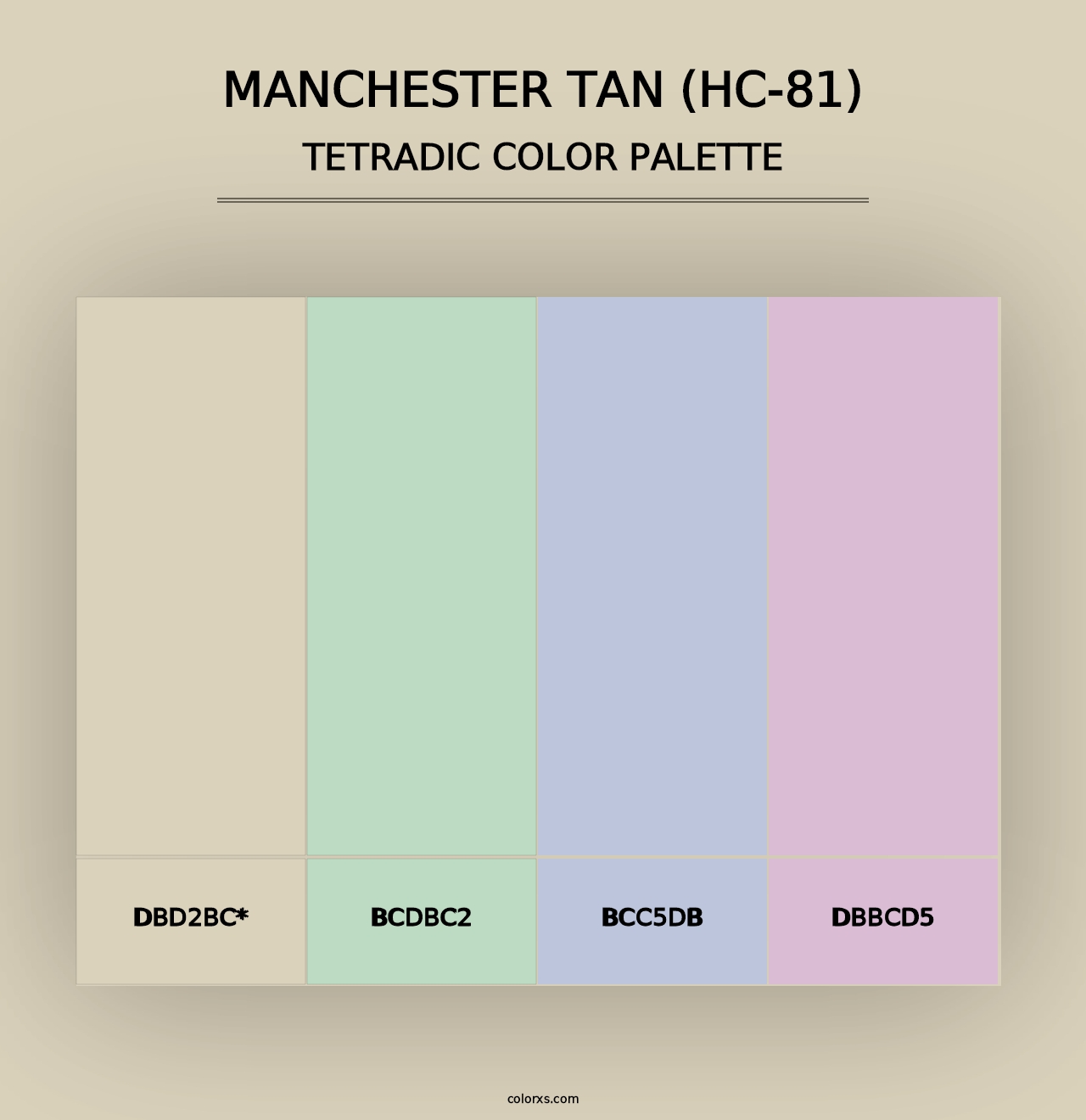 Manchester Tan (HC-81) - Tetradic Color Palette