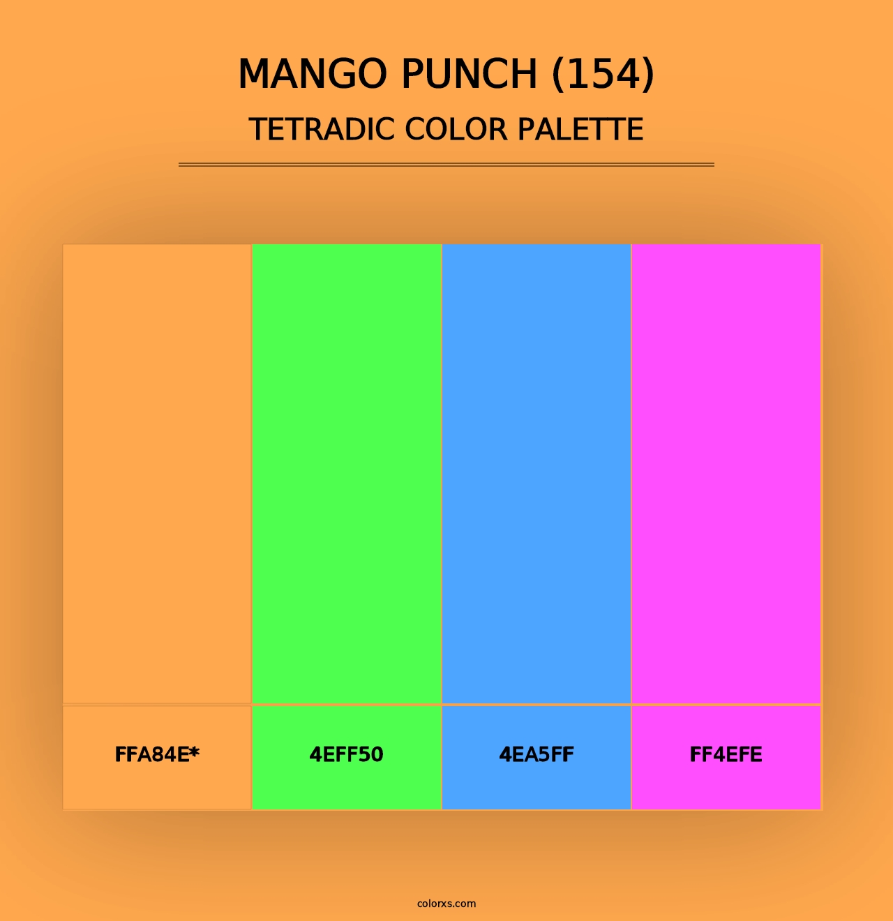 Mango Punch (154) - Tetradic Color Palette