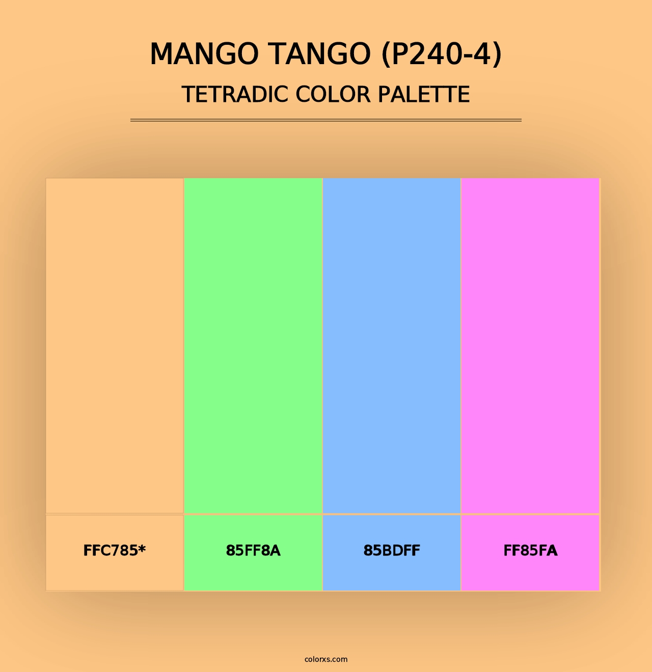 Mango Tango (P240-4) - Tetradic Color Palette