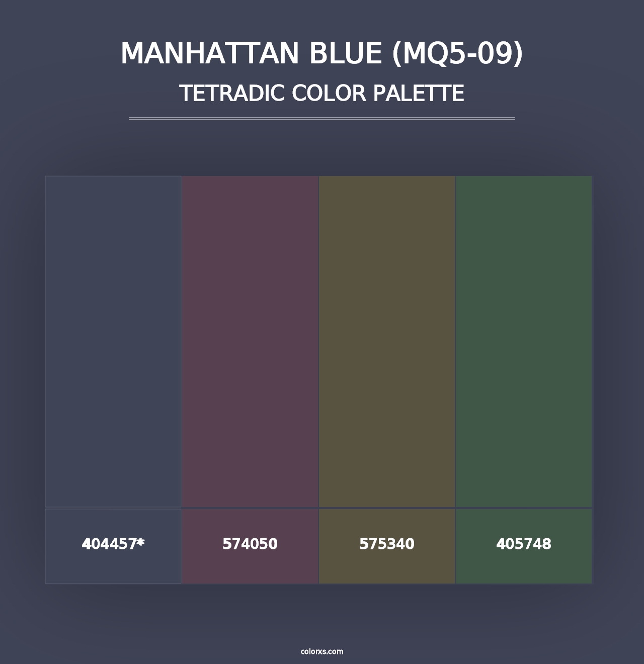 Manhattan Blue (MQ5-09) - Tetradic Color Palette