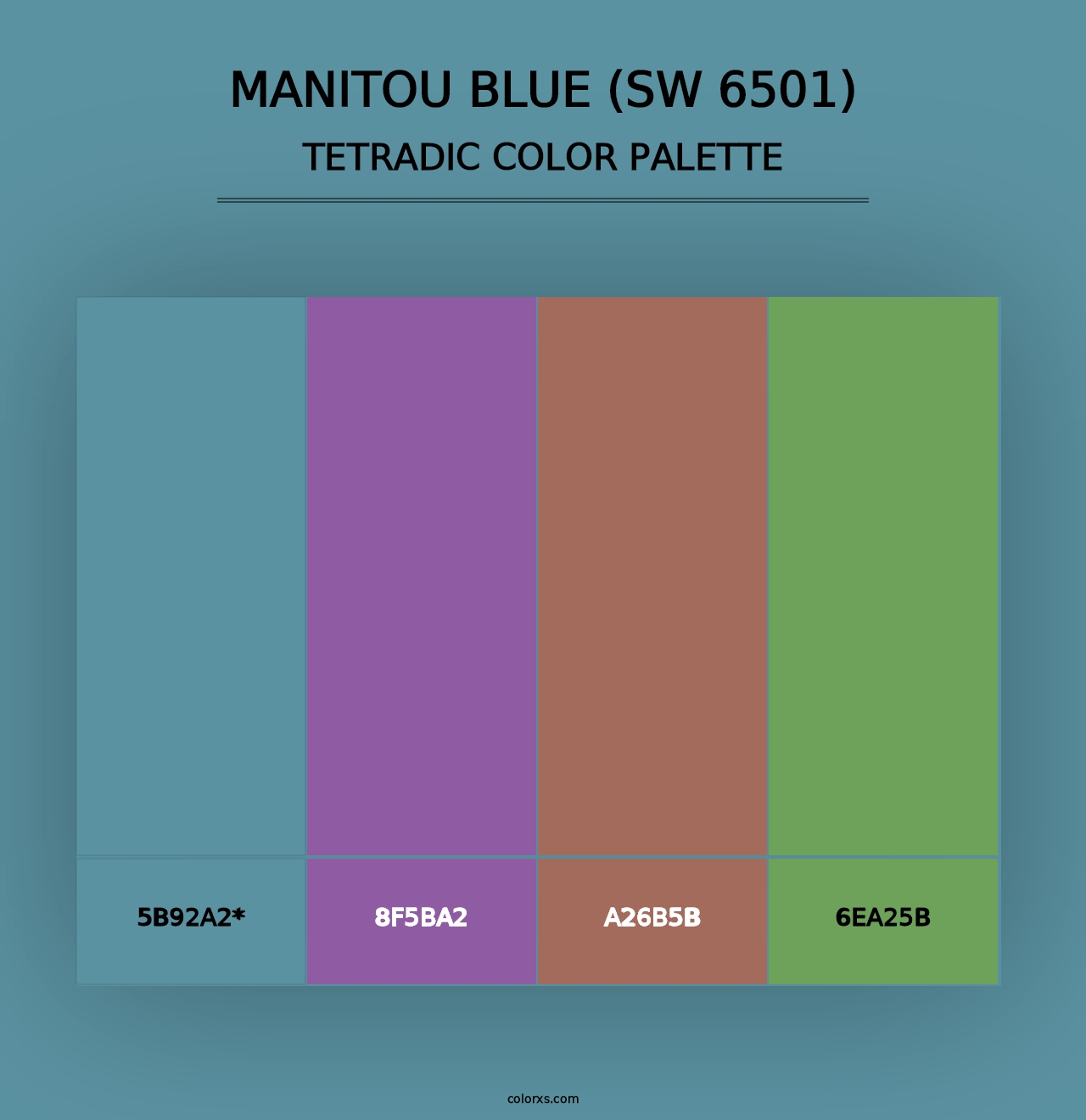 Manitou Blue (SW 6501) - Tetradic Color Palette