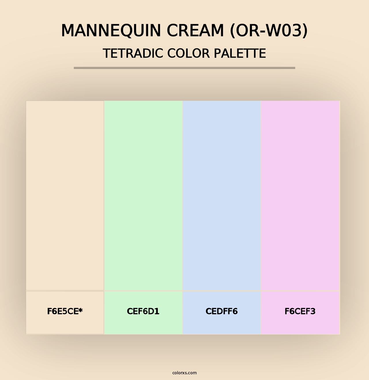 Mannequin Cream (OR-W03) - Tetradic Color Palette