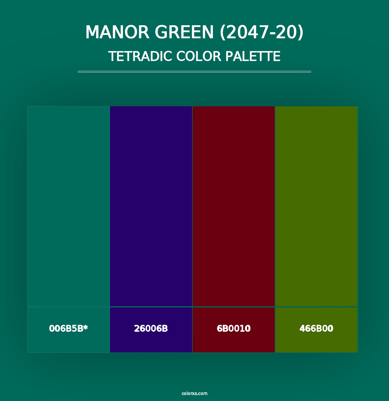 Manor Green (2047-20) - Tetradic Color Palette