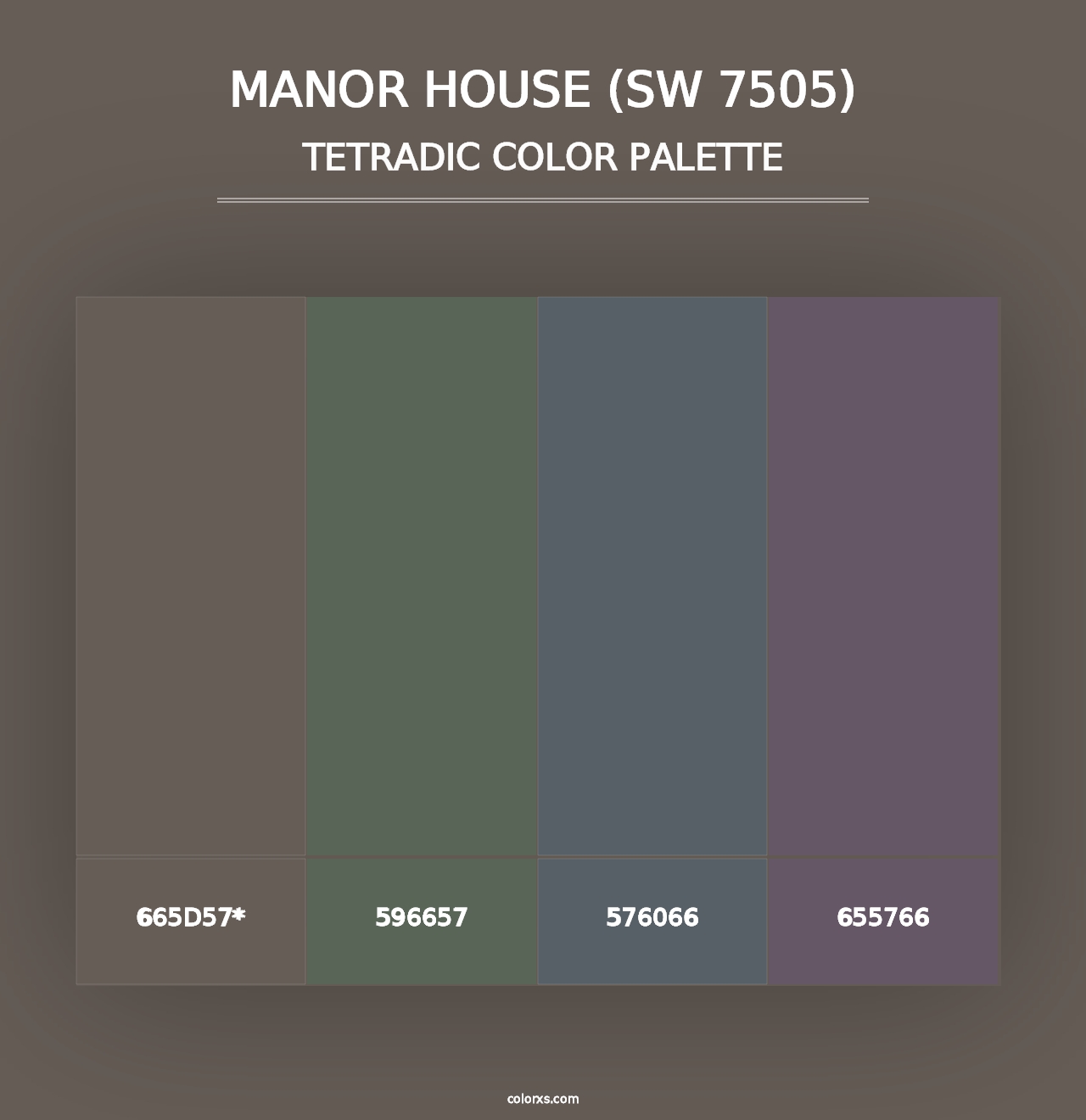 Manor House (SW 7505) - Tetradic Color Palette