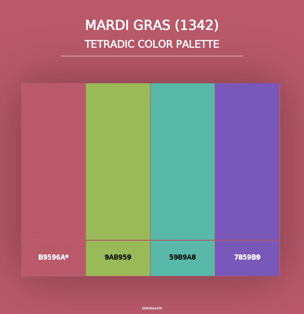 Mardi Gras (1342) - Tetradic Color Palette