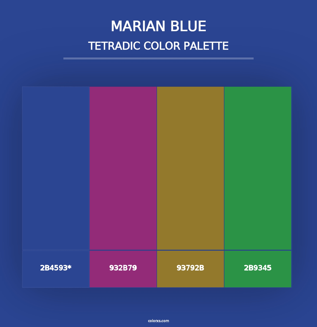 Marian Blue - Tetradic Color Palette