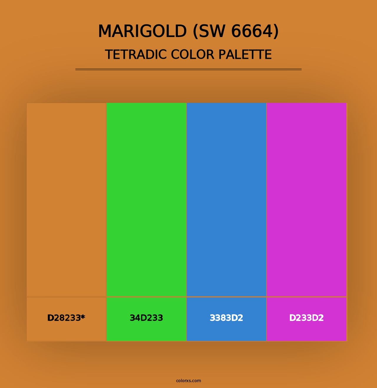 Marigold (SW 6664) - Tetradic Color Palette