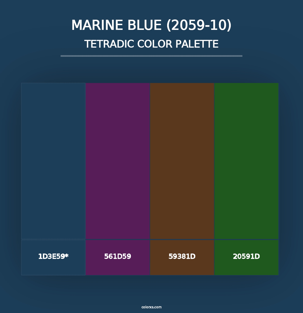 Marine Blue (2059-10) - Tetradic Color Palette