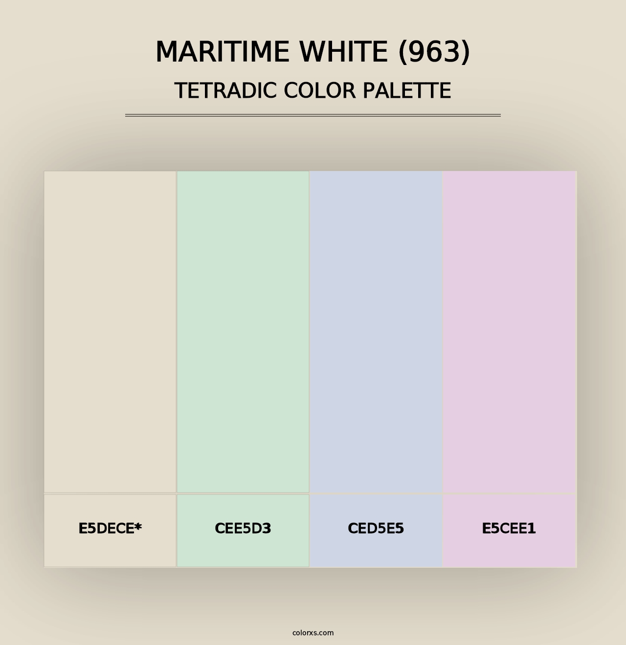 Maritime White (963) - Tetradic Color Palette