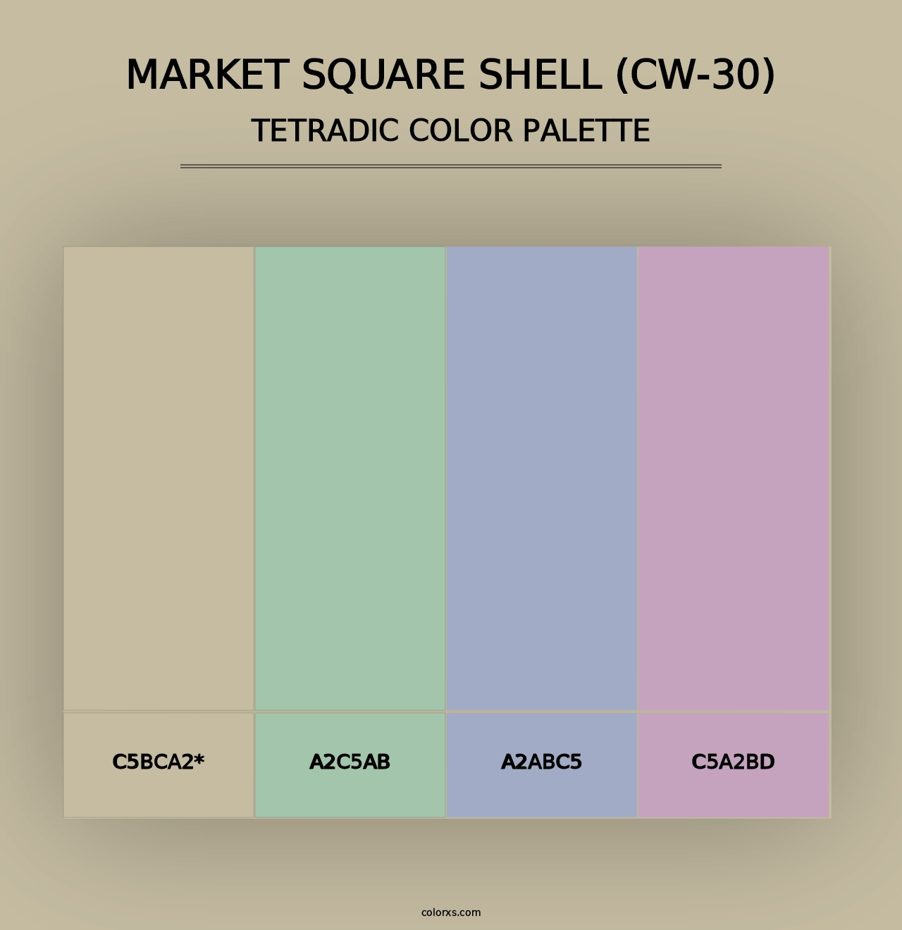 Market Square Shell (CW-30) - Tetradic Color Palette