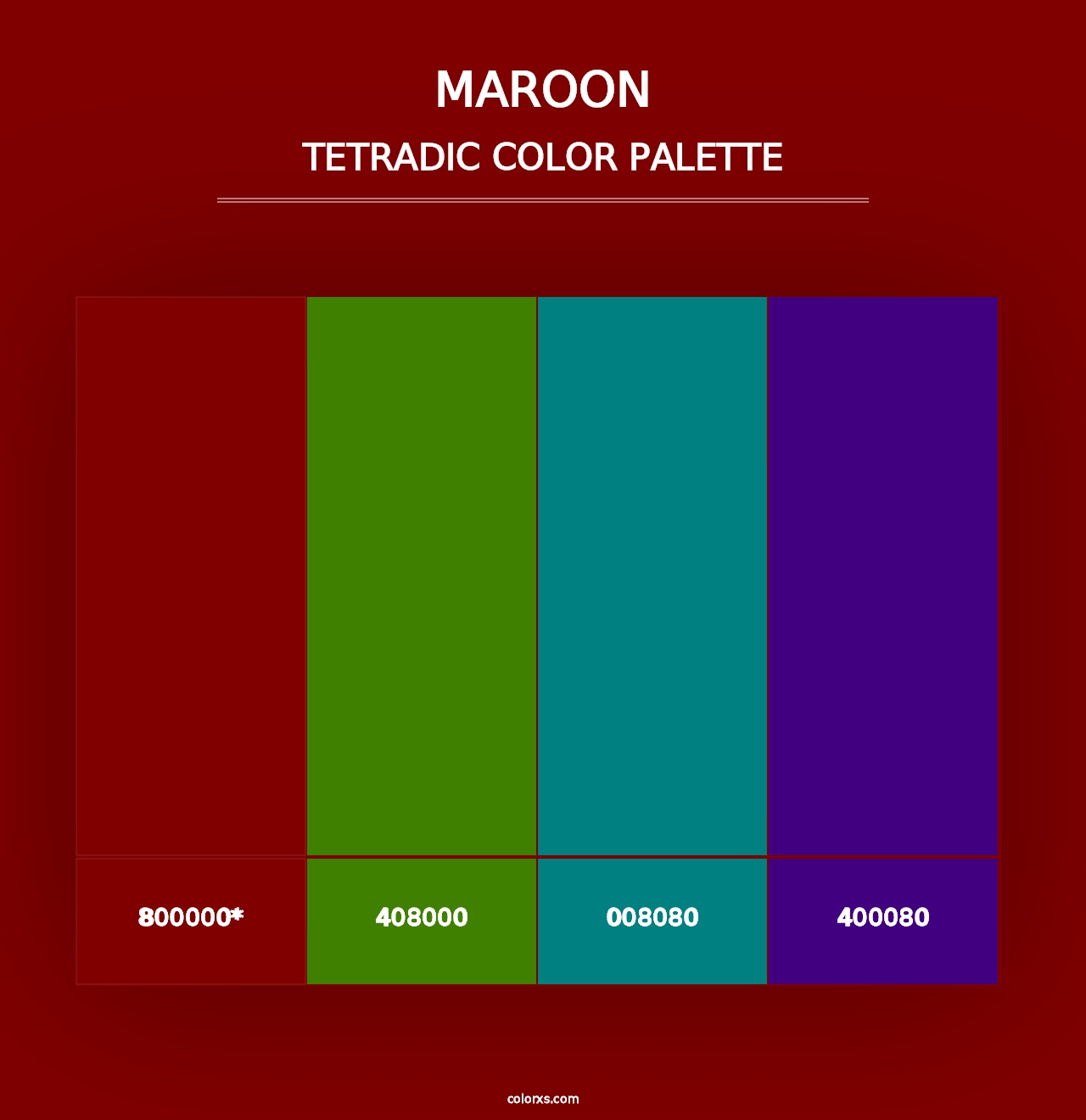 Maroon - Tetradic Color Palette