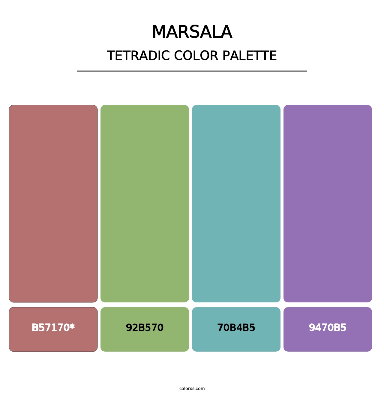 Marsala - Tetradic Color Palette