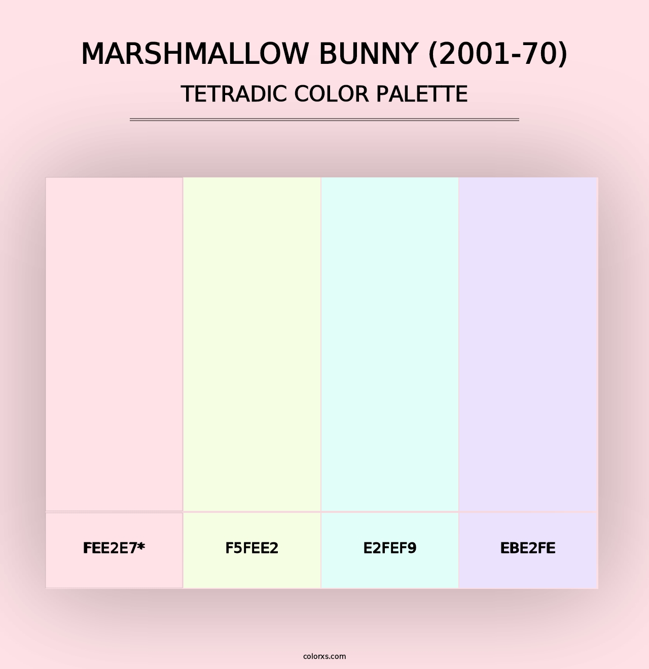 Marshmallow Bunny (2001-70) - Tetradic Color Palette