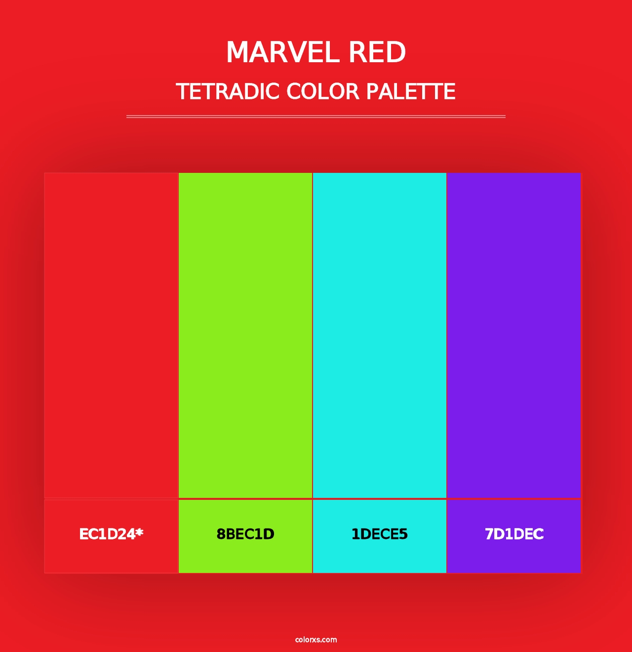 Marvel Red - Tetradic Color Palette