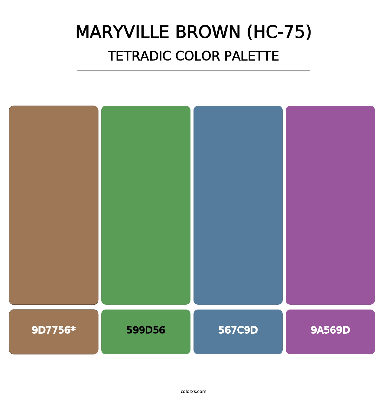 Maryville Brown (HC-75) - Tetradic Color Palette